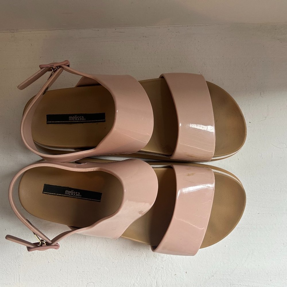 Melissa Brand Cream Chunky Sandals
